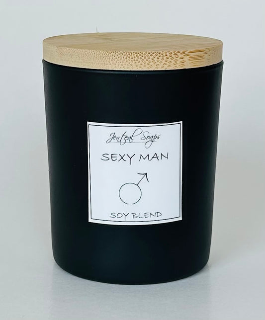 Soy Candles in Black Glass Container with lid